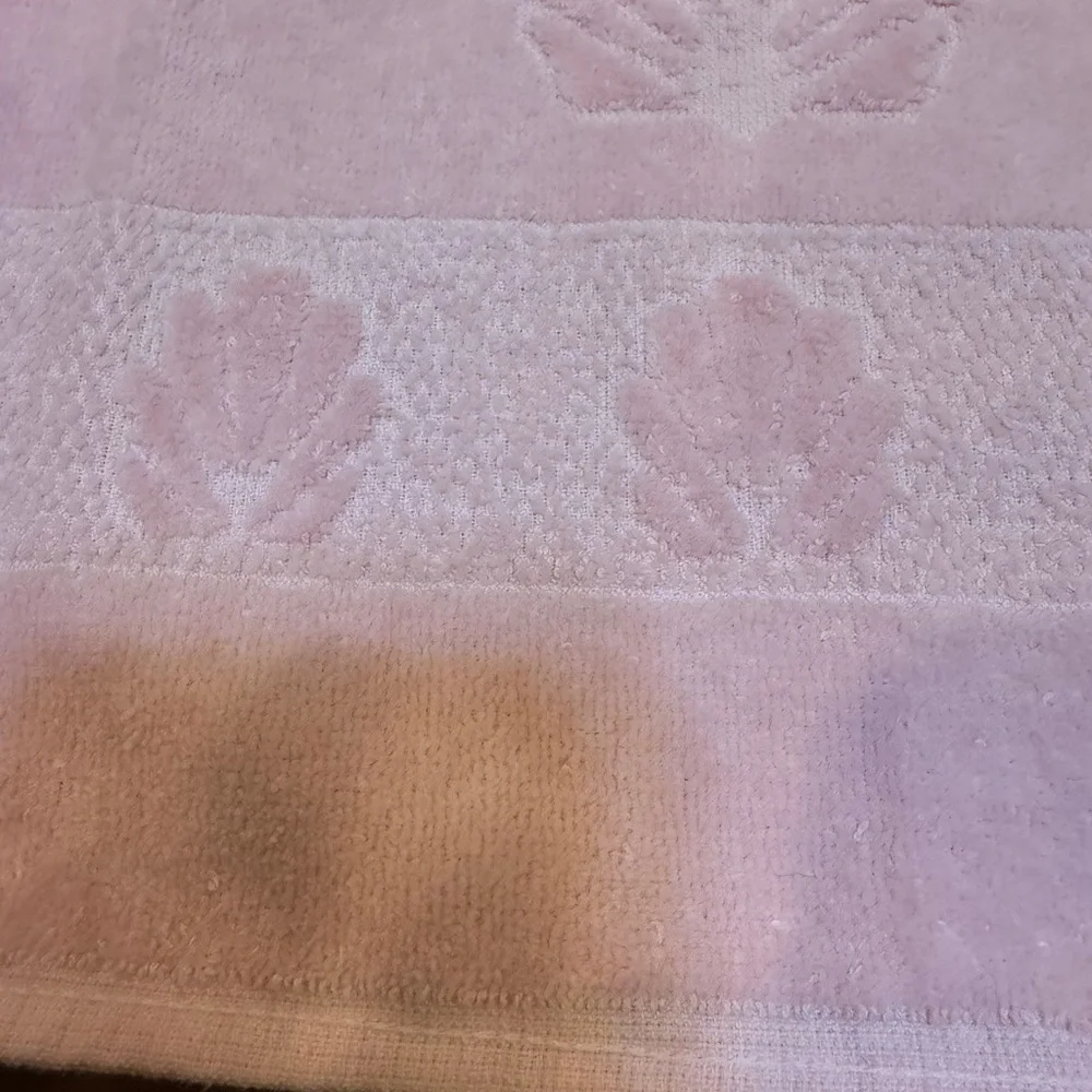 Vintage Soft Pink Seashell Cotton Bath Towel Hand Towel Set The HOME collection